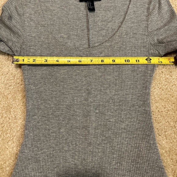 Forever 21 Grey long sleeve body suit size S - Picture 5 of 6